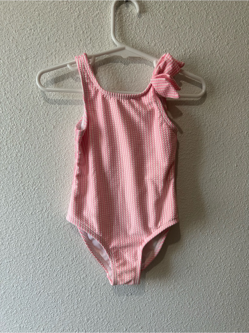 Cat & Jack pink gingham bodysuit with bow